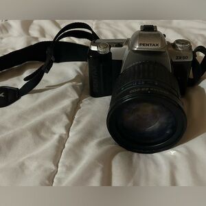 Pentax ZX-50 Silver and Black Camera